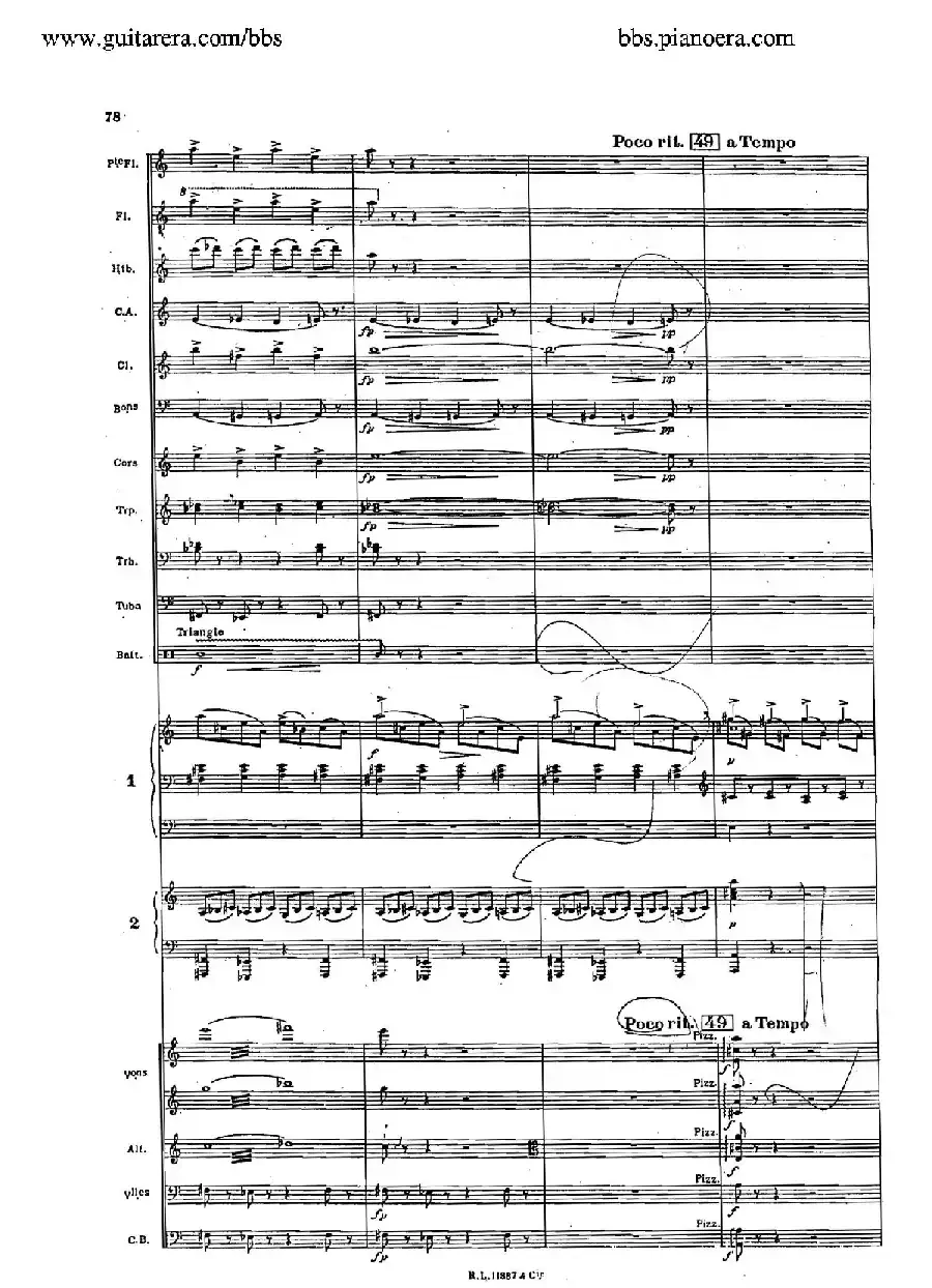 Concerto for 2 Pianos in d Minor(d小调双钢琴协奏曲·总谱)