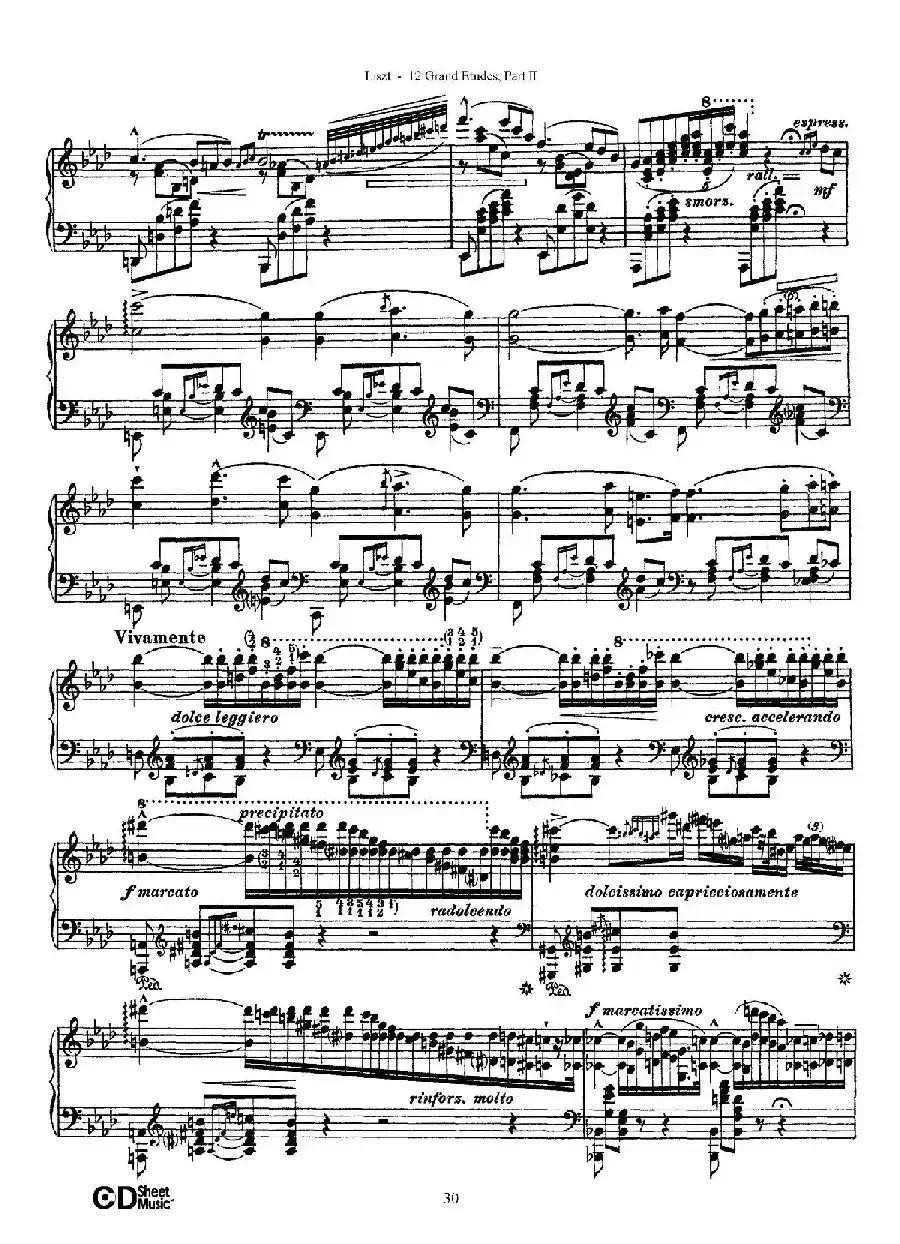 12 Grand Etudes S.137(12首华丽的练习曲·9)