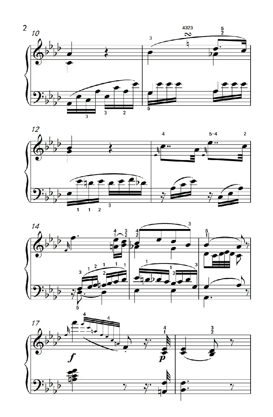 奏鸣曲 Opus 10 Nr.1 第二乐章(贝多芬奏鸣曲集 2)