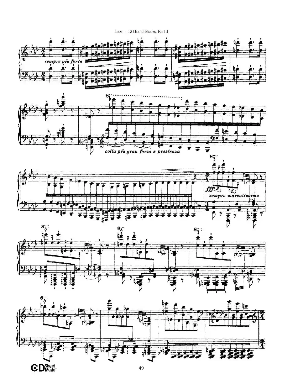 12 Grand Etudes S.137(12首华丽的练习曲·10)