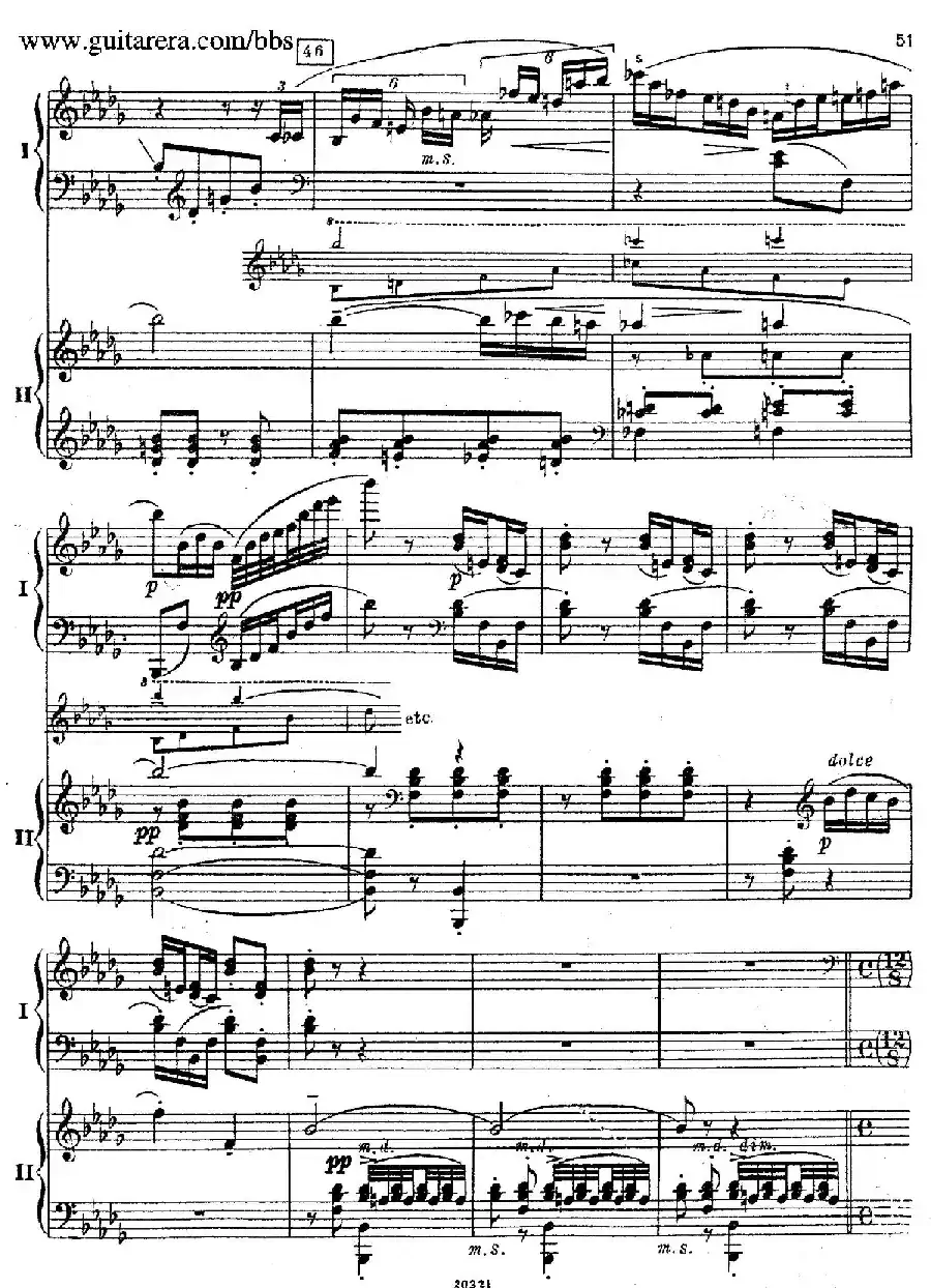 Rhapsody On A Theme Of Paganini Op.43(帕格尼尼主题狂想曲·双钢琴)(P41——60)
