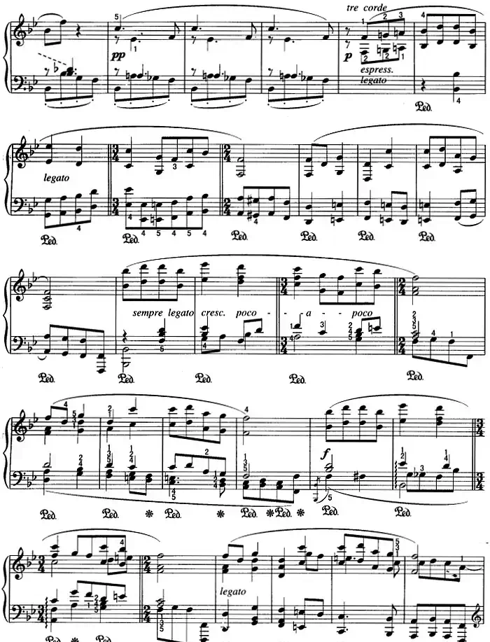 不可不弹的世界钢琴名曲:如歌的行板