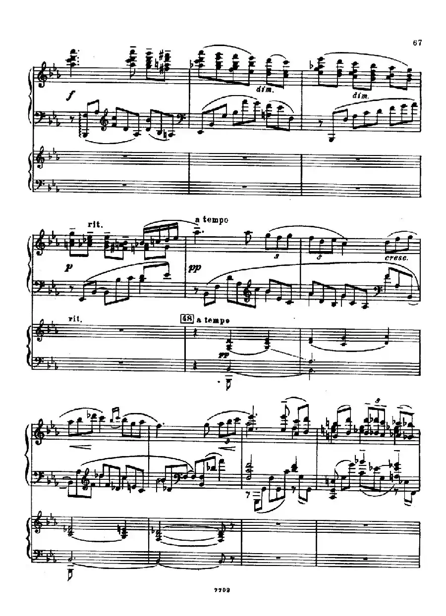 升f小调第一钢琴协奏曲 Op.1(双钢琴版)
