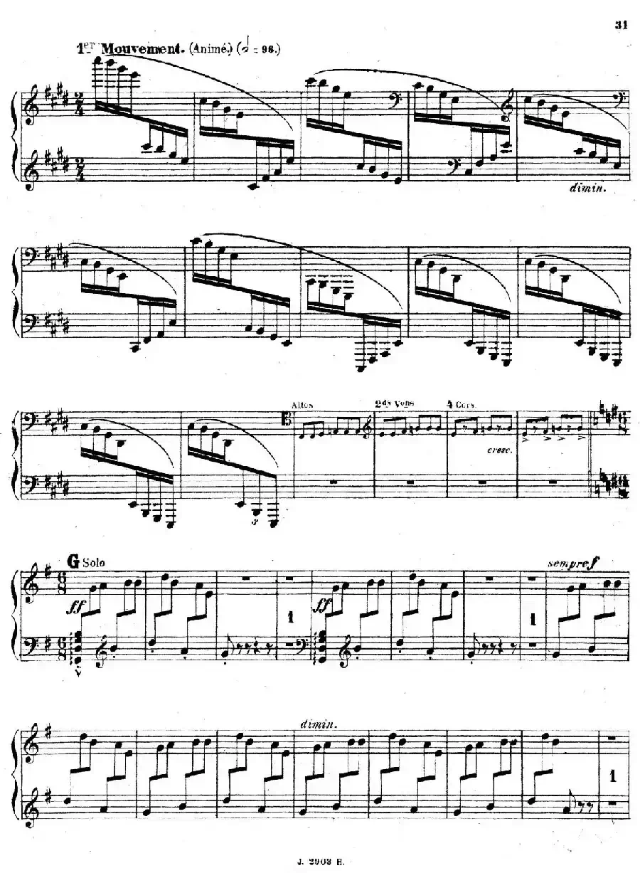 Symphony on a French Mountain Air Op.25(法国山歌交响曲·钢琴独奏·Ⅲ)