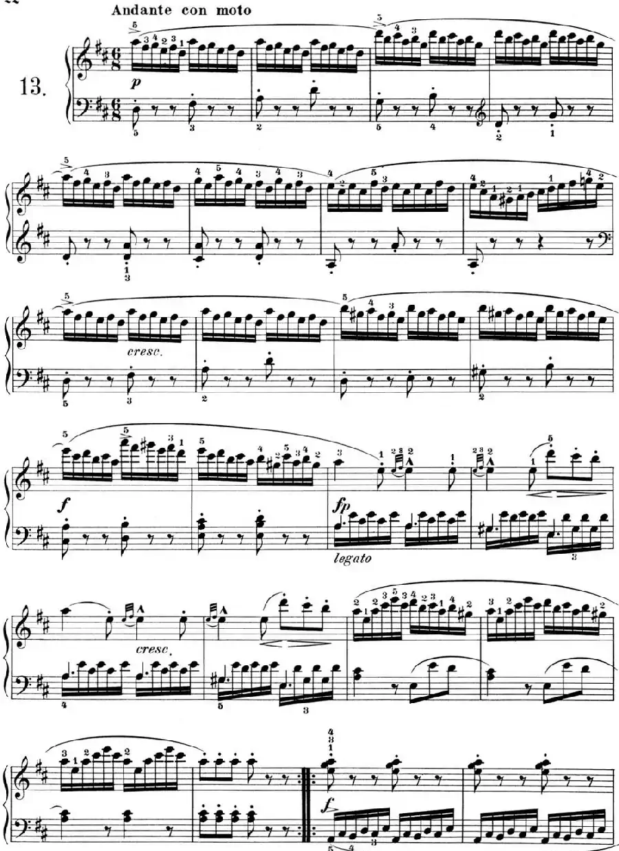 25首车尔尼Op.748练习曲(NO.13)