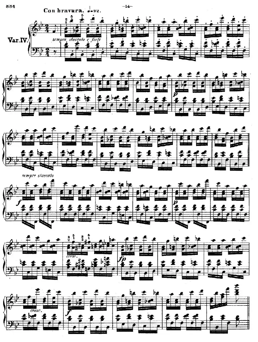 降B大调莫扎特主题变奏曲 Op.2(为钢琴与乐队而作)