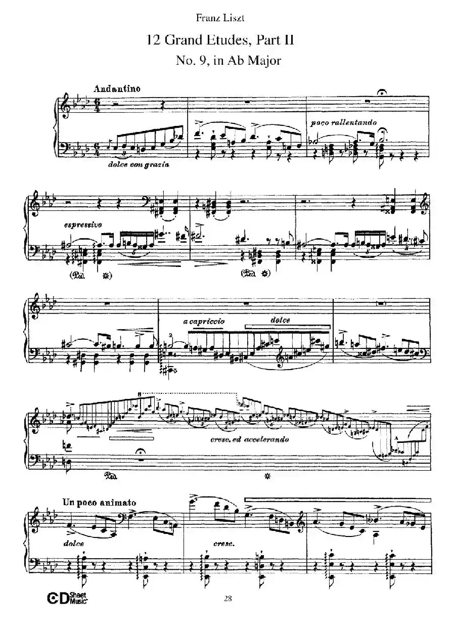12 Grand Etudes S.137(12首华丽的练习曲·9)