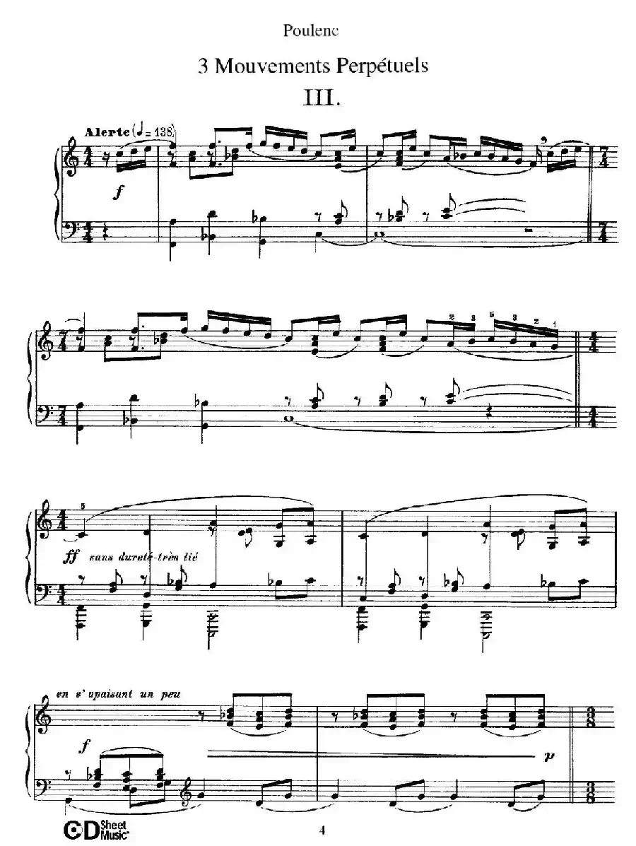 Trois Mouvements Perpetuel(3首无穷动·3)