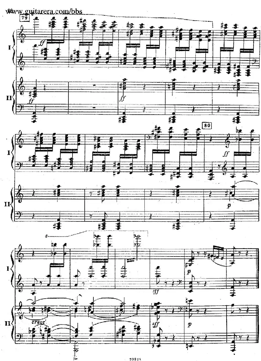 Rhapsody On A Theme Of Paganini Op.43(帕格尼尼主题狂想曲·双钢琴)(P61——87)