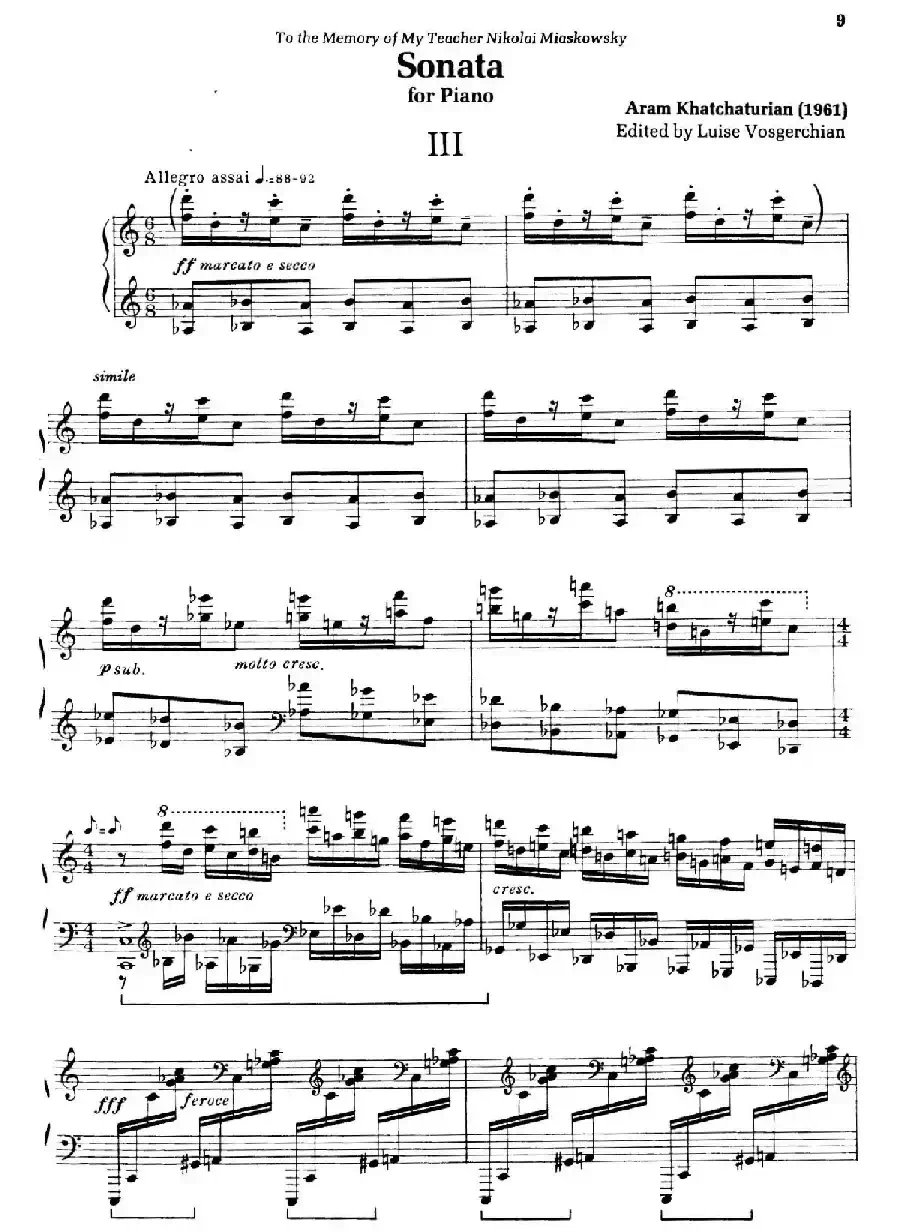 Piano Sonata in E-flat Major Op.95(降E大调钢琴奏鸣曲·Ⅲ)