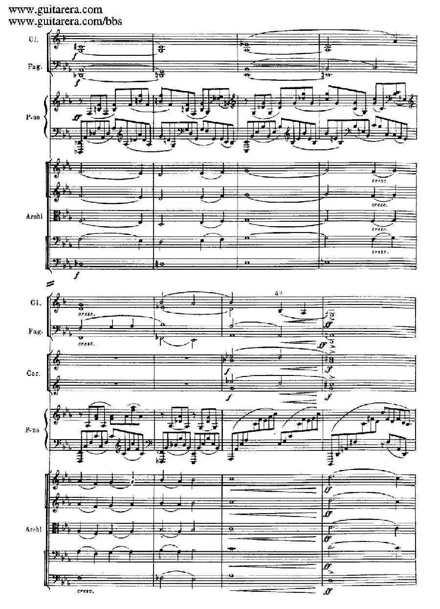 c小调第二钢琴协奏曲 Op.18(第一乐章总谱·P1——9)