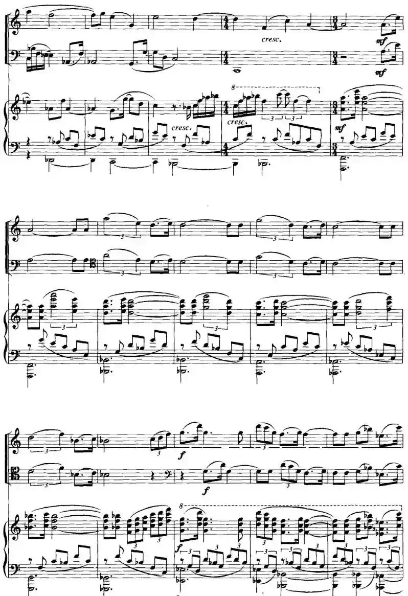 钢琴三重奏(亢竹青作曲版、小提琴+大提琴+钢琴)