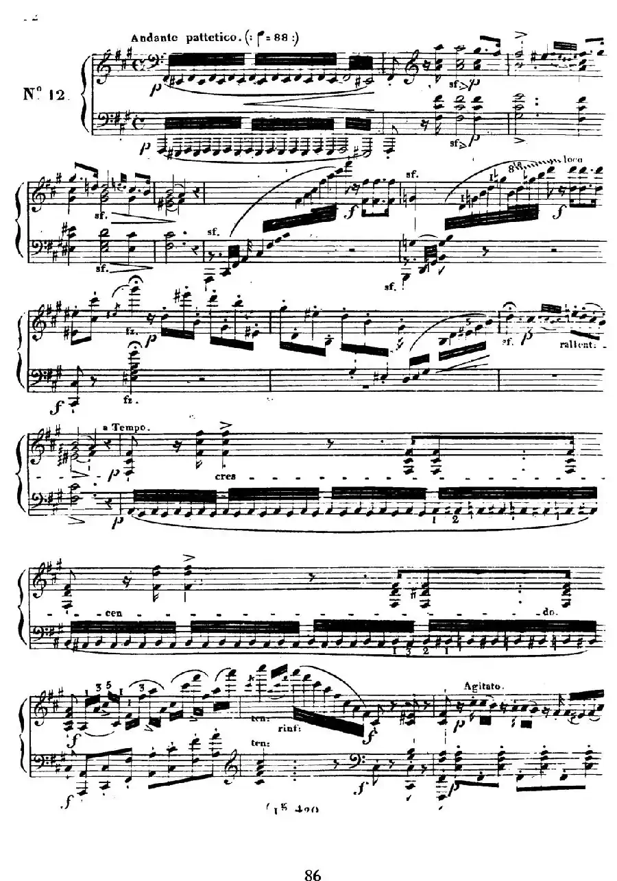 24 Exercices et Preludes Op.21(24首前奏练习曲·12)