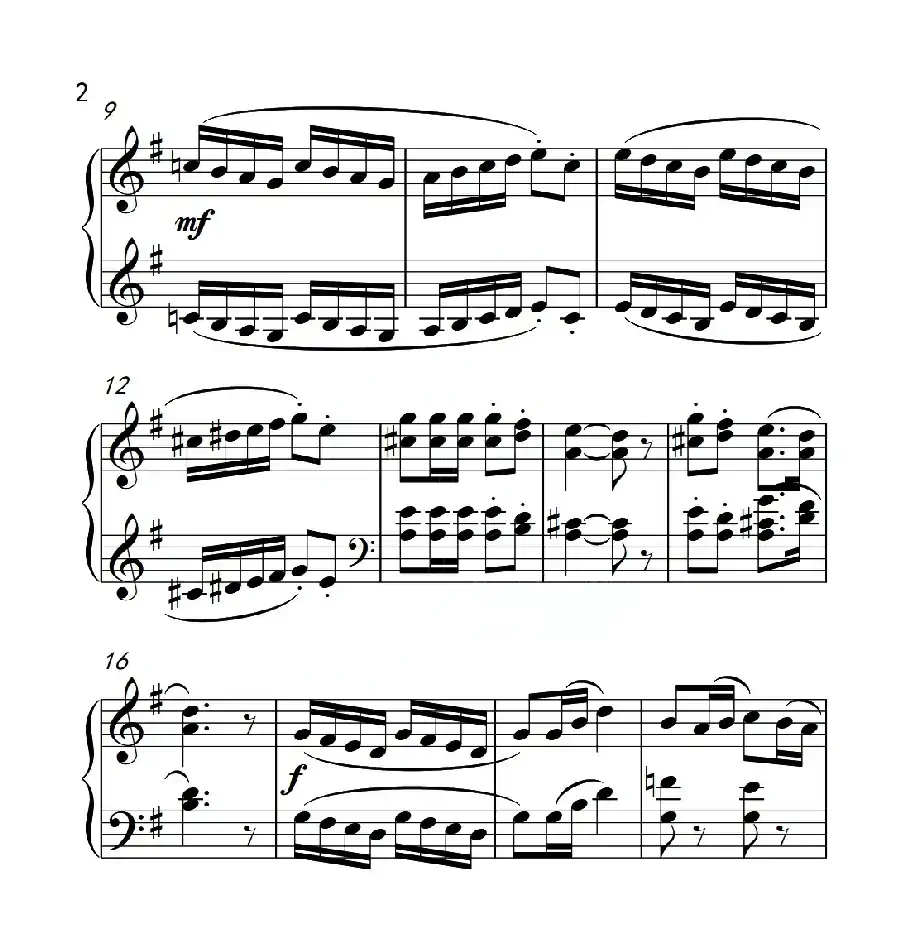 第一级 练习曲(中国音乐学院钢琴考级作品1~6级)