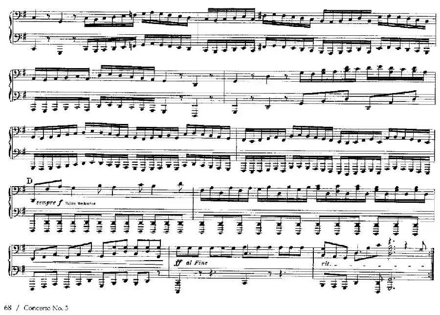 Brandenburg Concerto No.3 in G Major BWV.1048(G大调第三勃兰登堡协奏曲·四手联弹版)