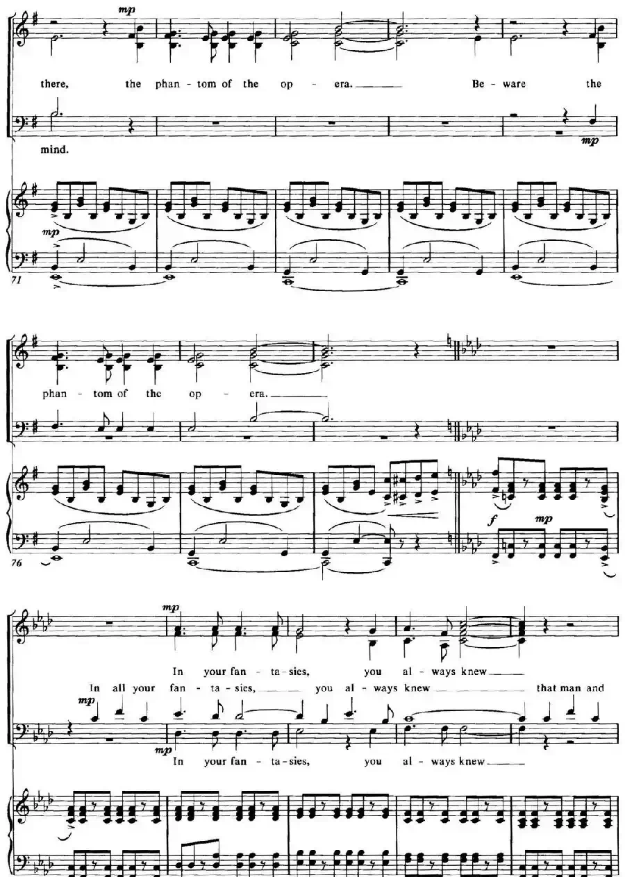 Choral Suite from The Phantom of the Opera(4 THE PHANTOM OF THE OPERA、四重奏)