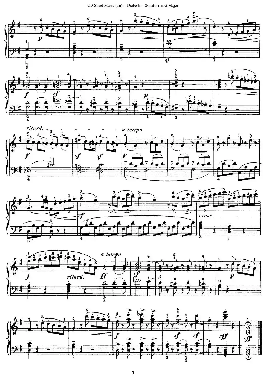 7 Piano Sonatinas Op.168(7首钢琴小奏鸣曲 No.6)