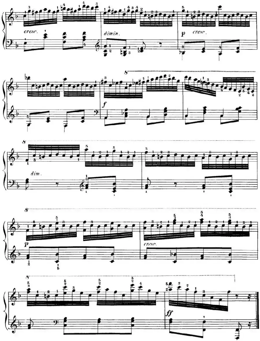 40首车尔尼Op.299钢琴快速练习曲(NO.14)