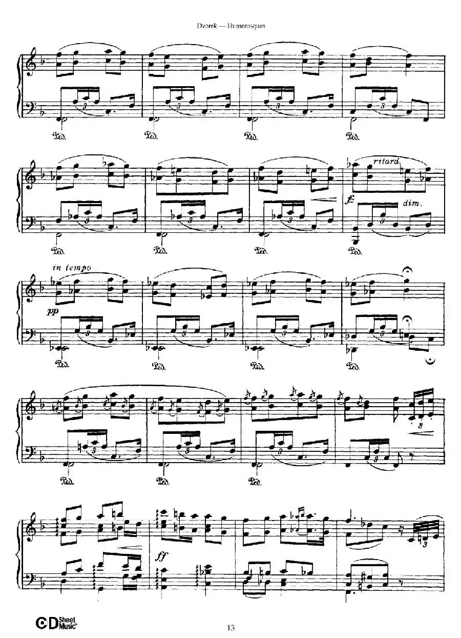 8 Humoresques Op.101(8首幽默曲·4)