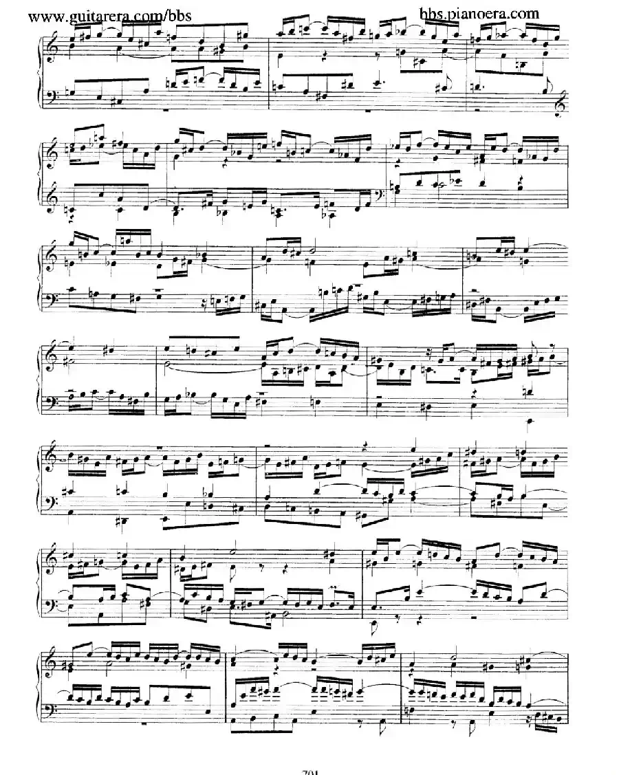Fantasia and Fugue in a Minor BWV 904(a小调幻想曲与赋格)