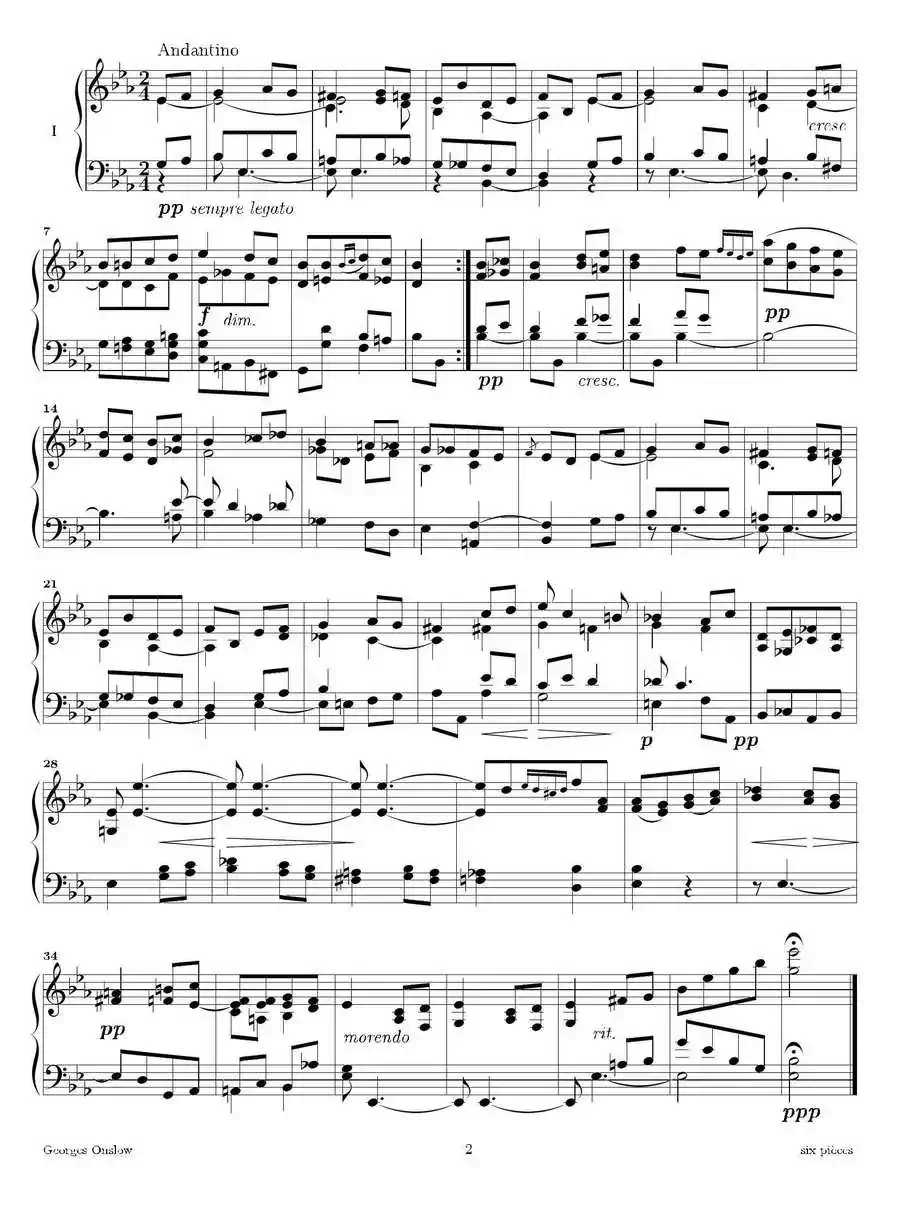 Six Pieces(6首钢琴小品·Ⅰ)