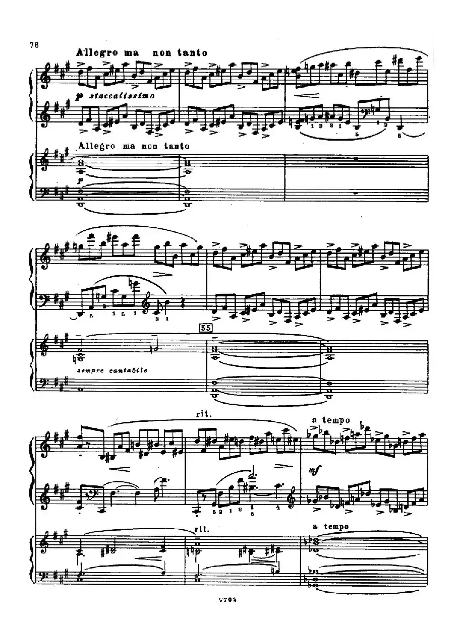 升f小调第一钢琴协奏曲 Op.1(双钢琴版)