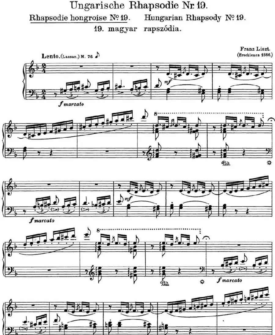 李斯特 匈牙利狂想曲CD Hungarian Rhapsodies S.244 No.19