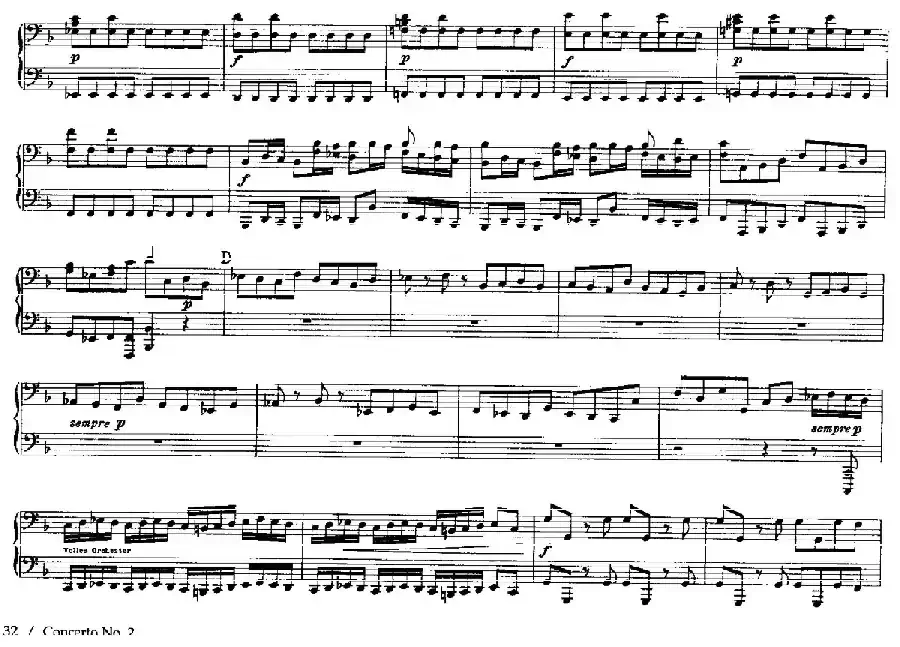 Brandenburg Concerto No.2 in F Major BWV.1047(F大调第二勃兰登堡协奏曲·四手联弹版)