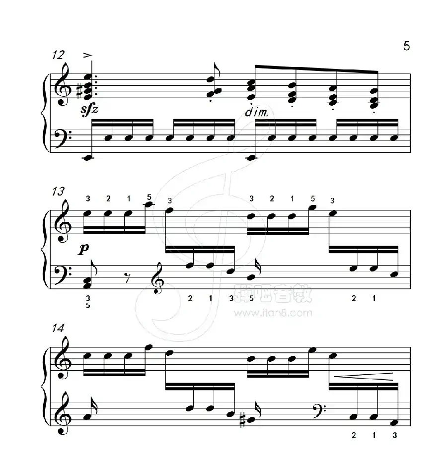 练习曲 12(克拉莫钢琴练习曲60首)