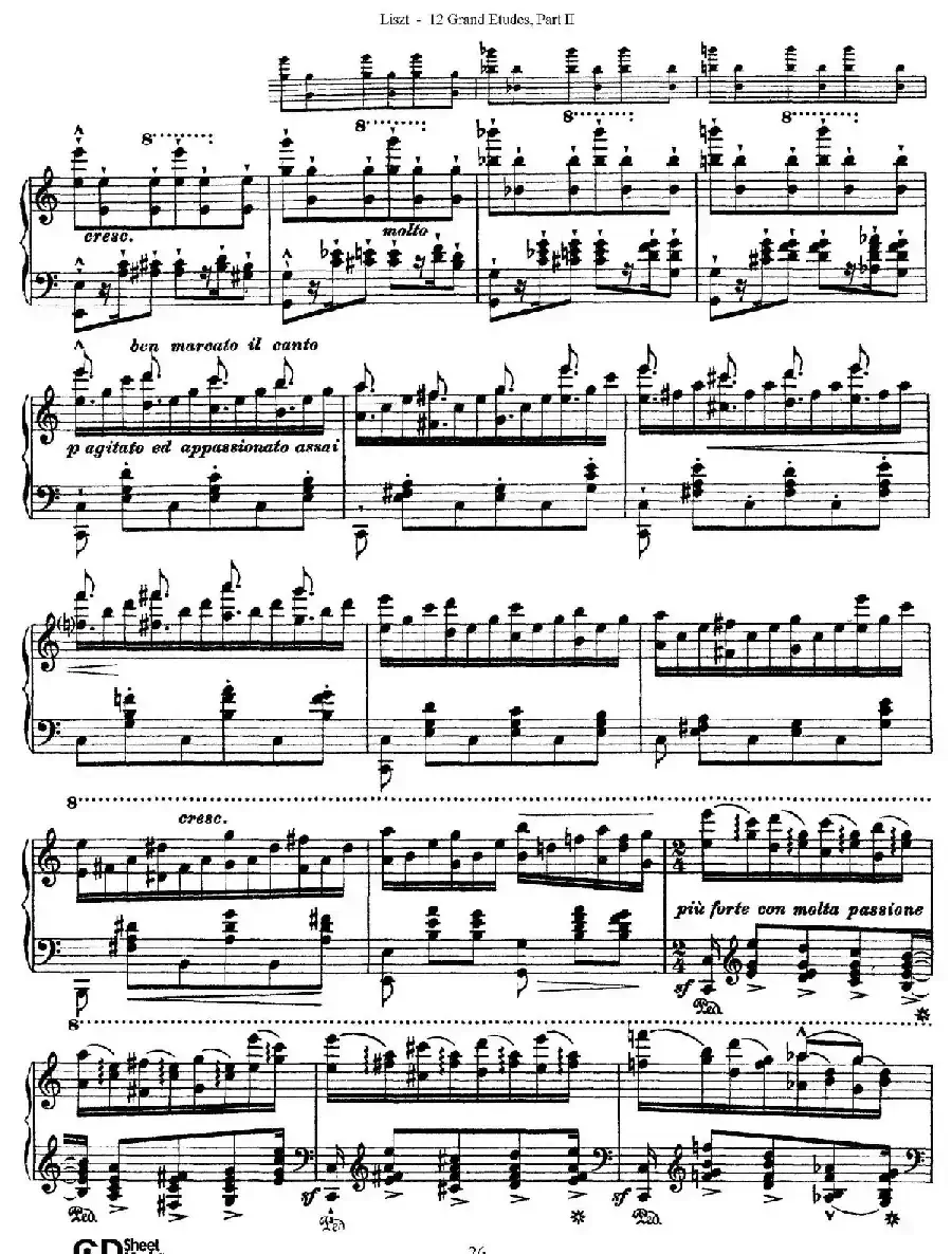 12 Grand Etudes S.137(12首华丽的练习曲·8)