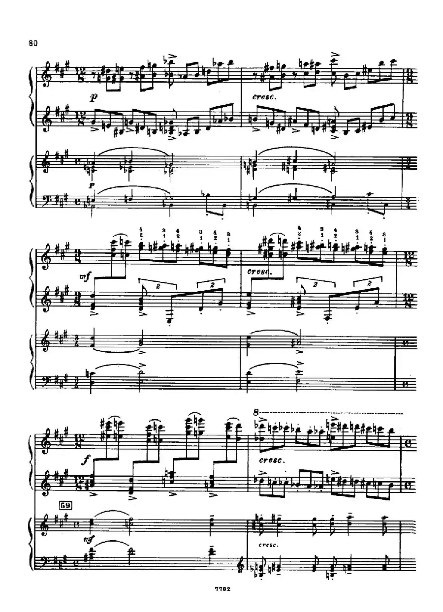 升f小调第一钢琴协奏曲 Op.1(双钢琴版)