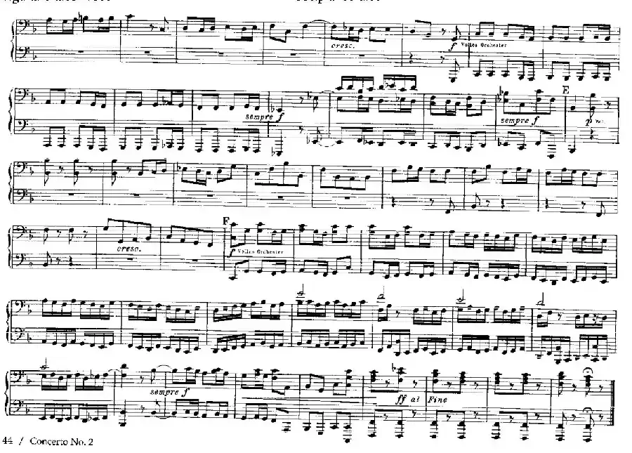 Brandenburg Concerto No.2 in F Major BWV.1047(F大调第二勃兰登堡协奏曲·四手联弹版)