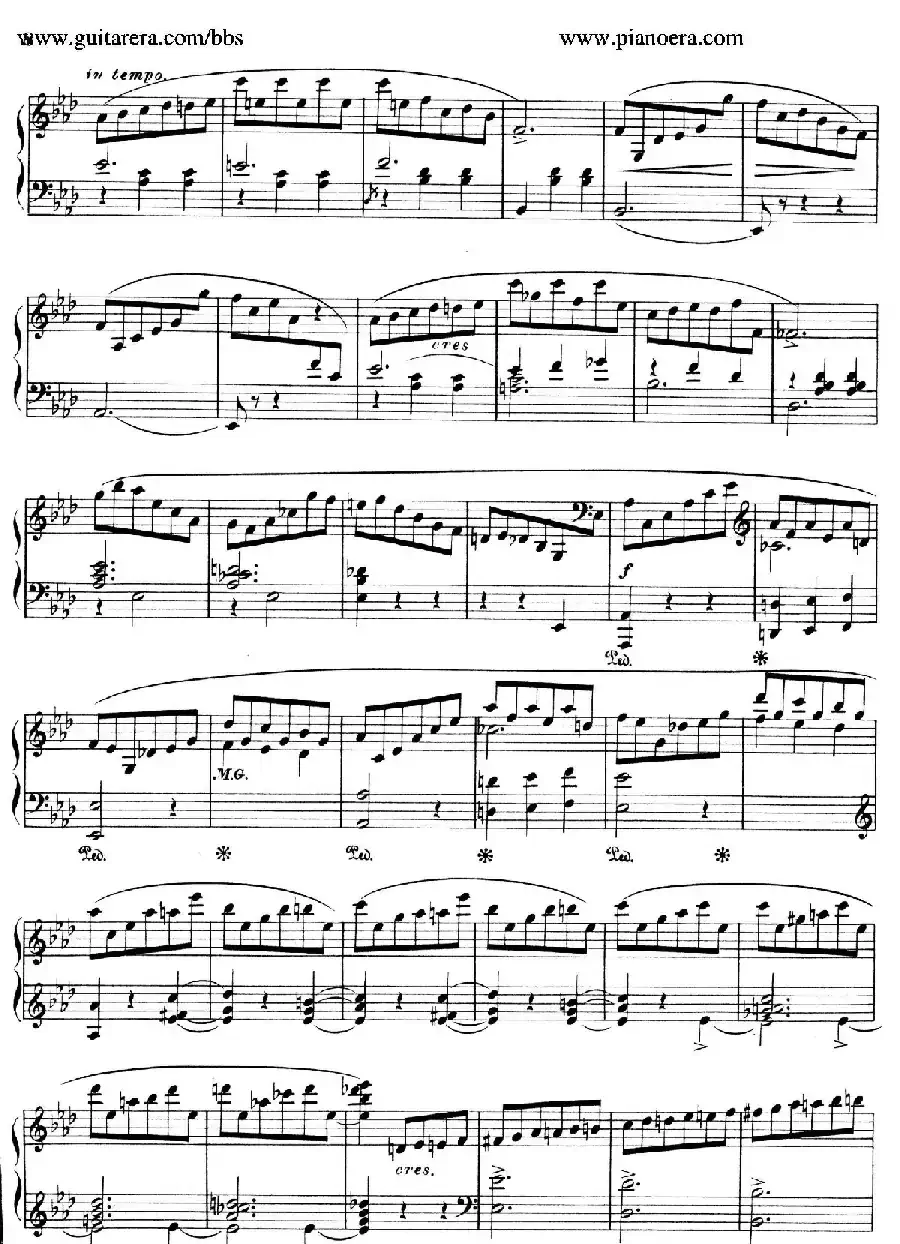 Valse Brillante in A Flat Major(降A大调华丽圆舞曲)