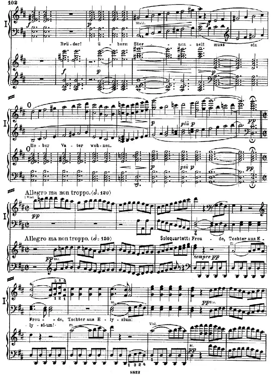 d小调第九交响曲 Op.125(双钢琴P93——102)