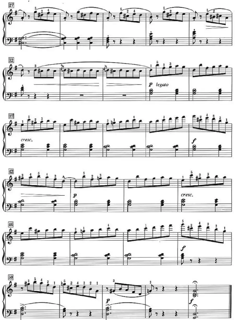 50首莱蒙钢琴练习曲 作品37(NO.7)