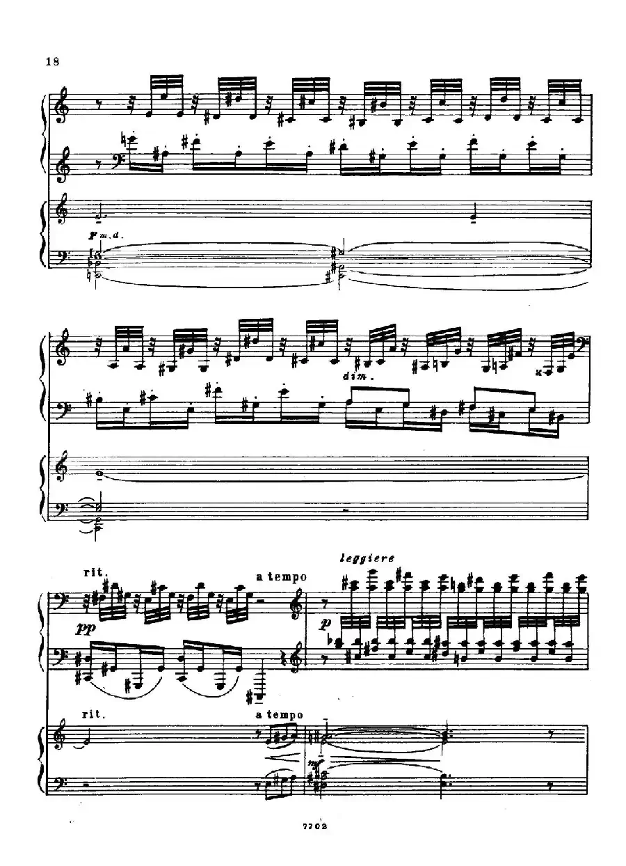升f小调第一钢琴协奏曲 Op.1(双钢琴版)