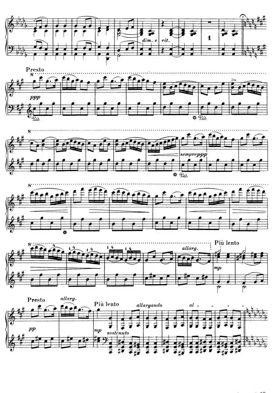 Piano Sonata in F Maj Op·12(F大调钢琴奏鸣曲·第二乐章)