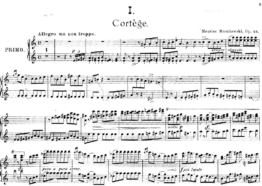 Deux Morceaux Pour Quatre Mains Op.43(2首四手联弹小品·1)