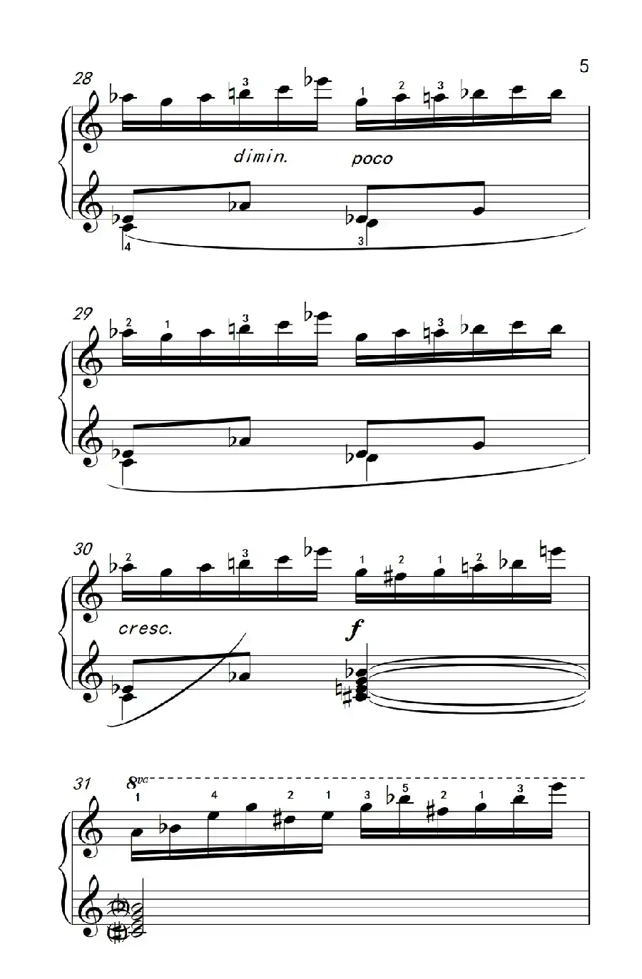 第八级1.练习曲 Op.740 No.16(中央音乐学院 钢琴(业余)考级教程 7-9级)