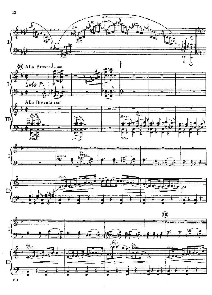 F大调爵士钢琴协奏曲(美版双钢琴原谱 P11—20)