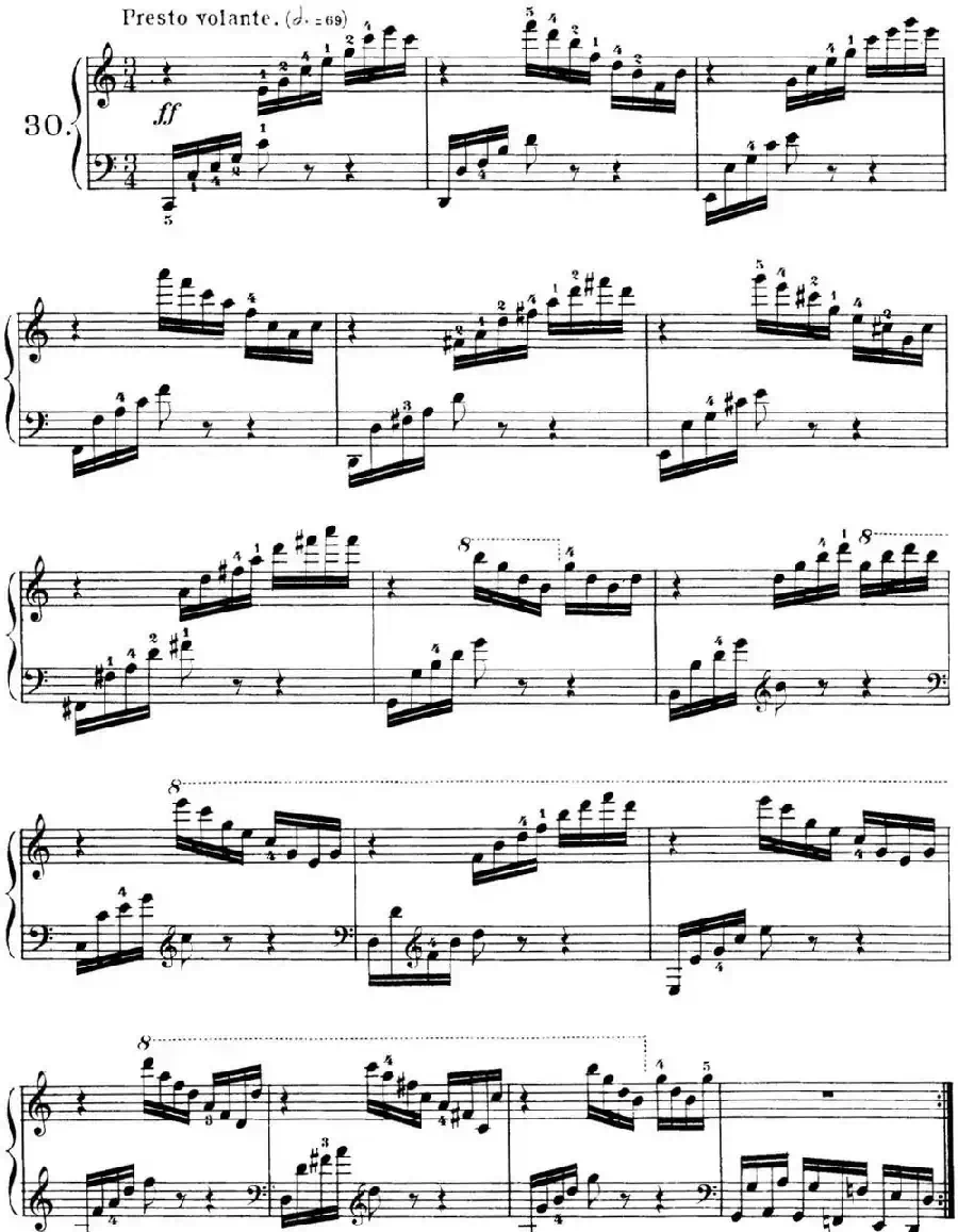 40首车尔尼Op.299钢琴快速练习曲(NO.30)