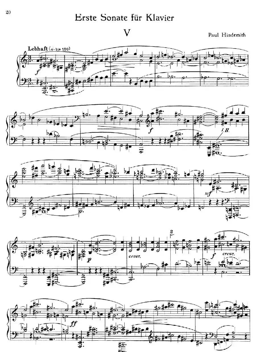 Piano Sonata No.1(第一钢琴奏鸣曲 Ⅴ)