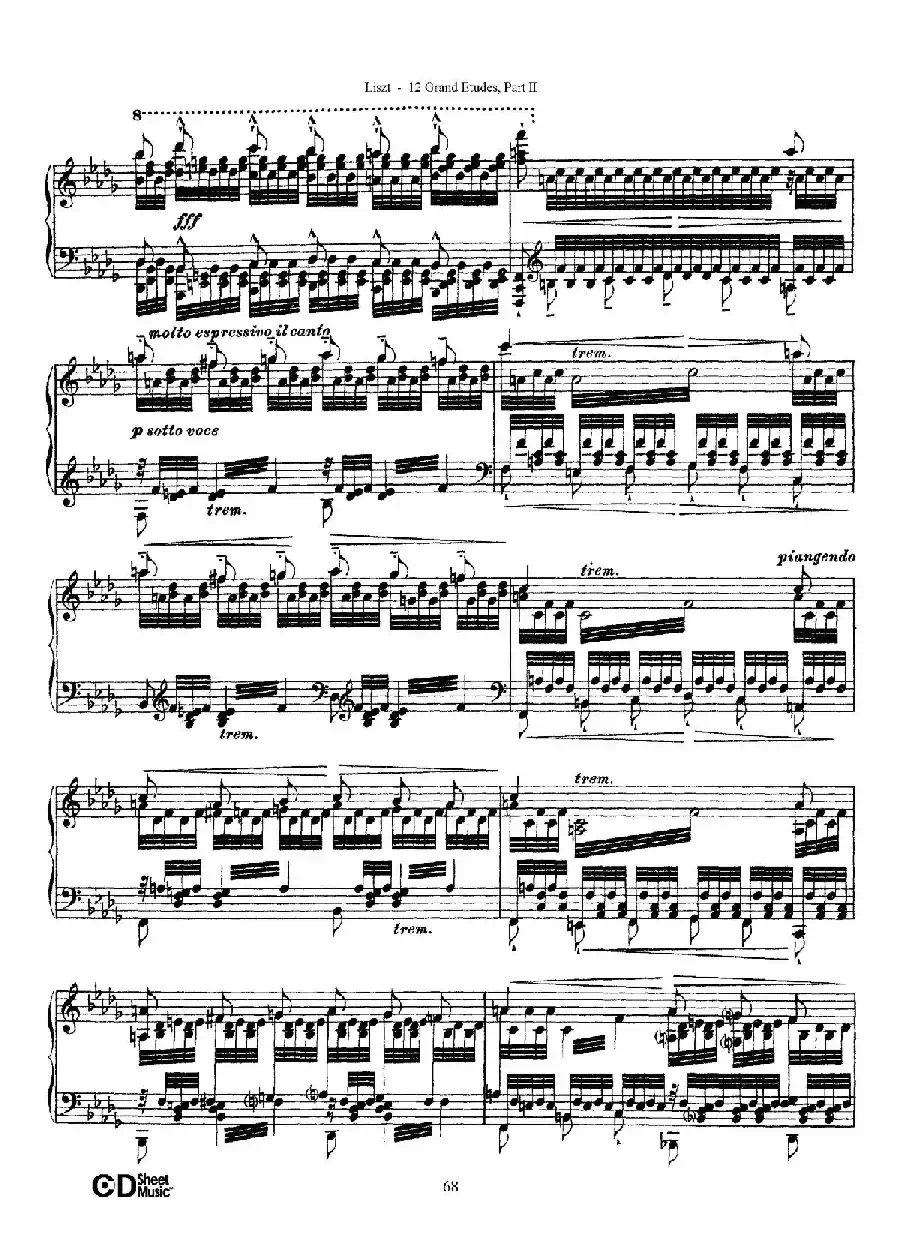 12 Grand Etudes S.137(12首华丽的练习曲·12)