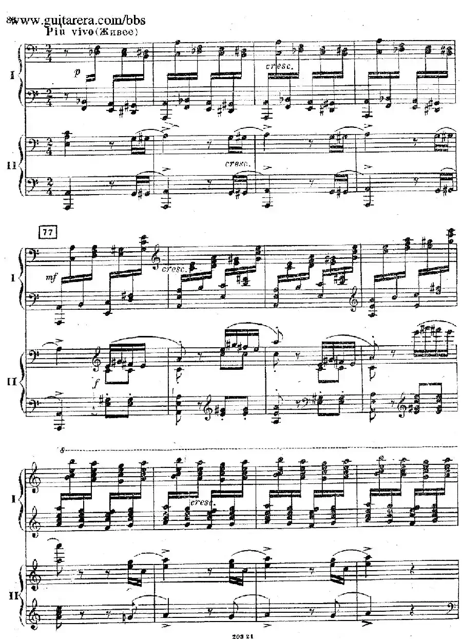 Rhapsody On A Theme Of Paganini Op.43(帕格尼尼主题狂想曲·双钢琴)(P61——87)