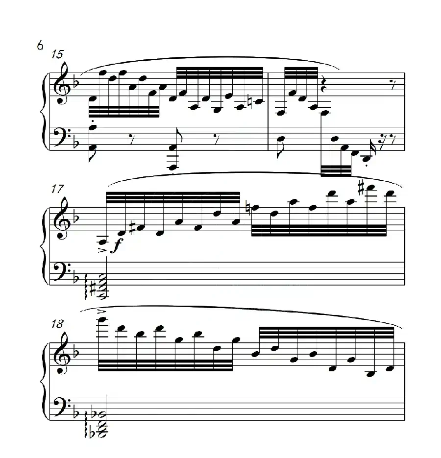 第六级 练习曲(中国音乐学院钢琴考级作品1~6级)
