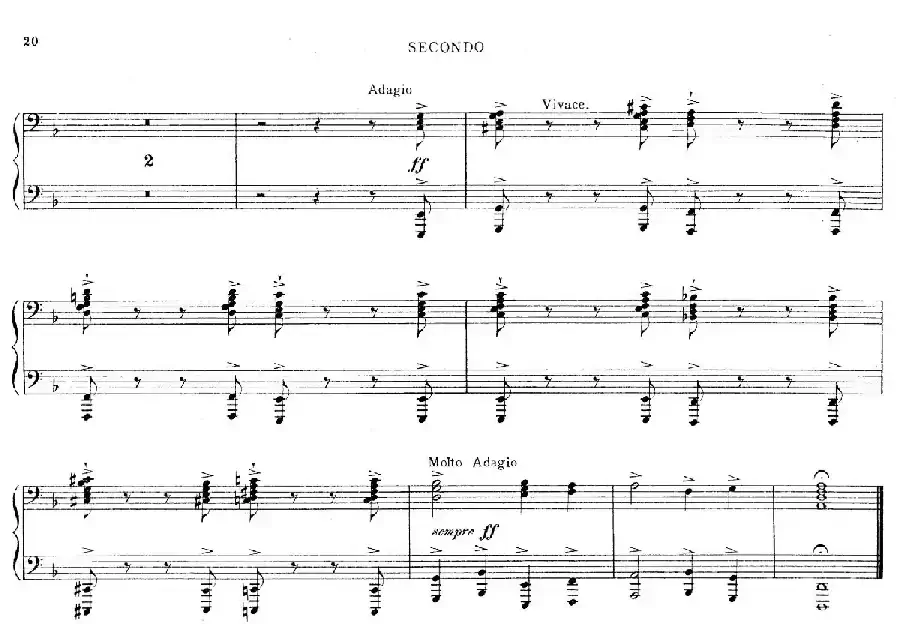d小调托卡塔与赋格(BWV 565·雷格改编钢琴四手联弹版)