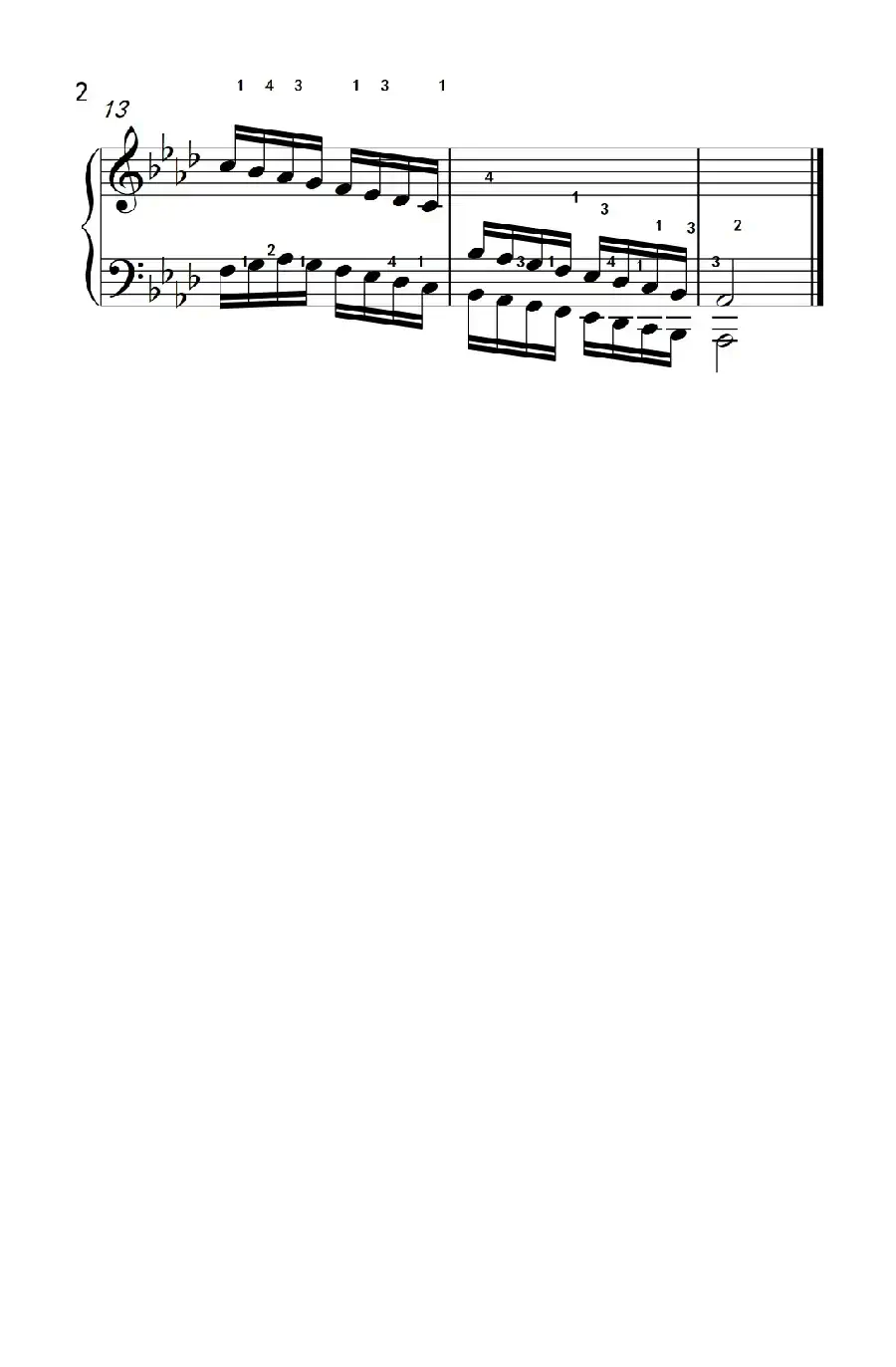 降A大调音阶(反向四个八度)(孩子们的钢琴音阶、和弦与琶音 2)