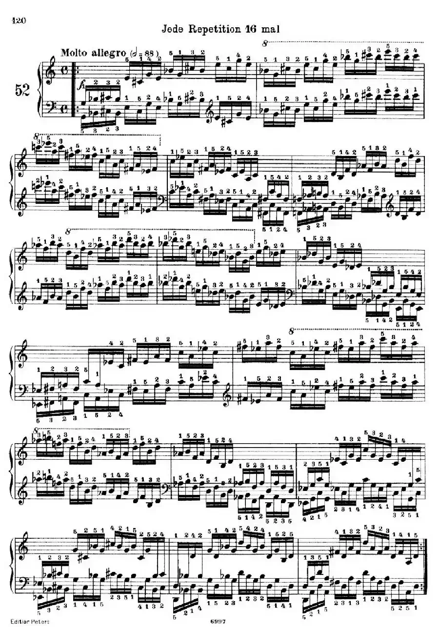 School of the Virtuoso Op.365(60首钢琴高级练习曲·52)