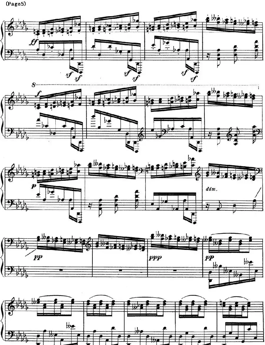 斯克里亚宾12首钢琴练习曲 Op8(No.10 Alexander Scriabin Etudes)