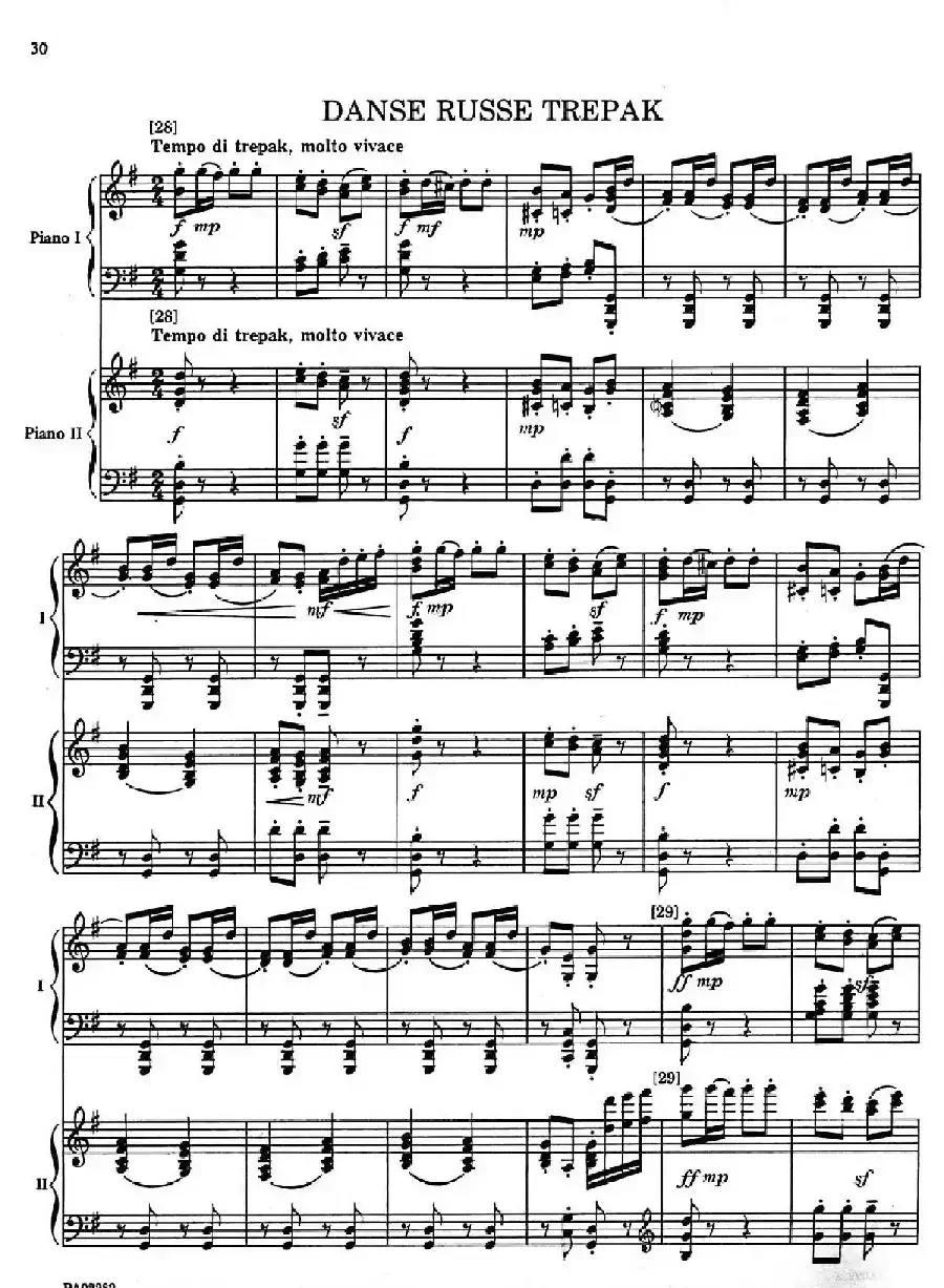 Nutcracker Op.71 芭蕾舞剧《胡桃夹子》(改编双钢琴版·第三部分)